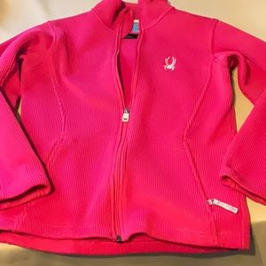 Spider zip up core textured in pink